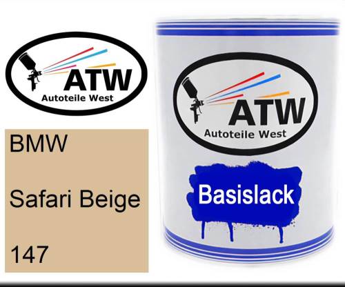 BMW, Safari Beige, 147: 1L Lackdose, von ATW Autoteile West.